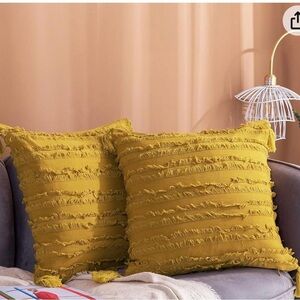 Tassel Throw Pillow Cover Set